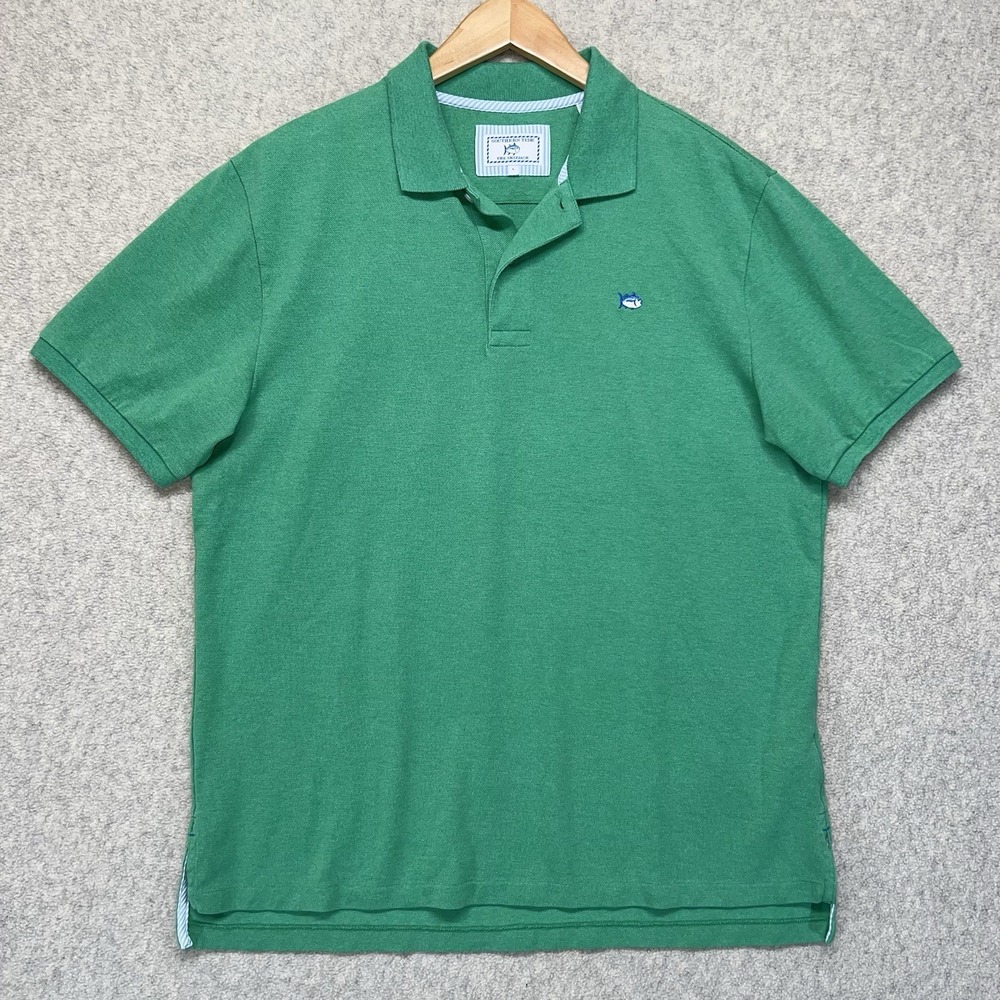 Southern Tide Skipjack Green Polo Shirt Men's Size Large